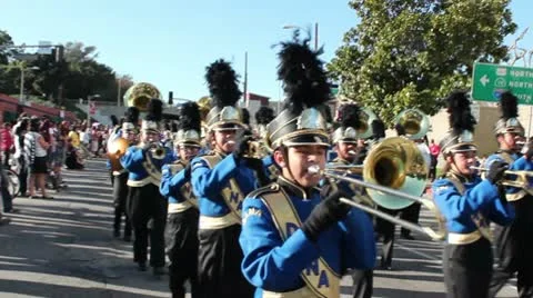 Dana Junior High Band Tracking Video stock 10726767