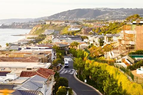 Dana Point beachfront homes Stock Photos