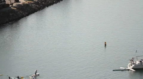 Dana Point, CA-SUP race wide 6089 Stock Footage 1182220