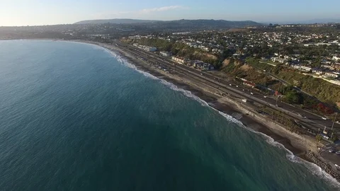 DANA POINT COASTAL AERIAL PCH ORANGE COUNTY PACIFIC OCEAN Stock Footage 117398341