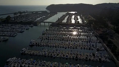 Dana Point, Orange County, Boat Harbor, Aerial Drone 库存影片 76547676