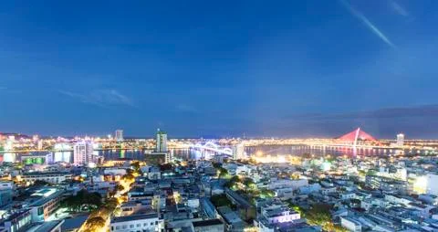 Danang by night Foto stock