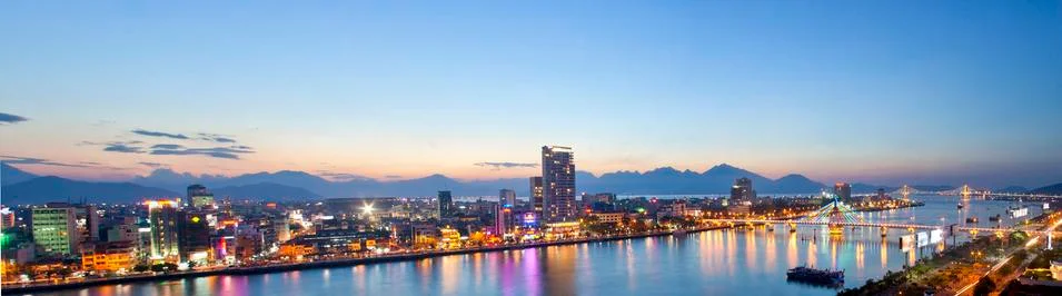 Danang sunset Foto stock