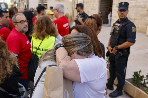 DANA's Victims Association demonstrate asking the resignation of the Valencia's  Fotos Stock
