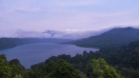 Danau Buyan lake timelapse 4K Stock Footage