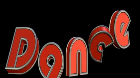 Dance 3D Text Animation Stock Footage 40160259