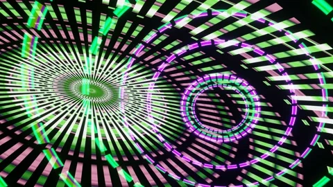Dance of abstract multicolored circles VJ Loop Video stock 200414192