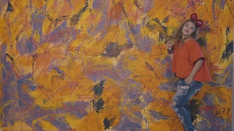 Dance against the wall 3 Stock Footage 100034011