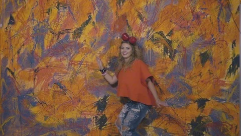 Dance against the wall 4 Stock Footage 100034498