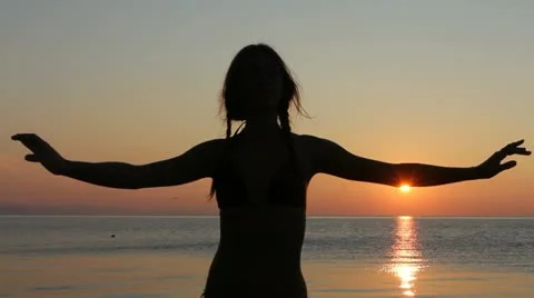 Dance and sunset Stock-Footage 12636355