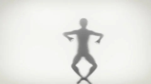 Dance behind blurry glass Stock Footage 34630735