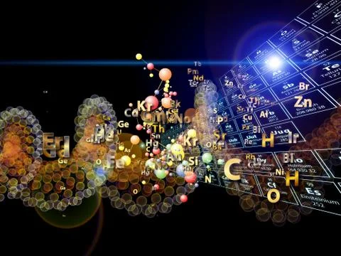Dance of Chemical Elements Stockillustratie