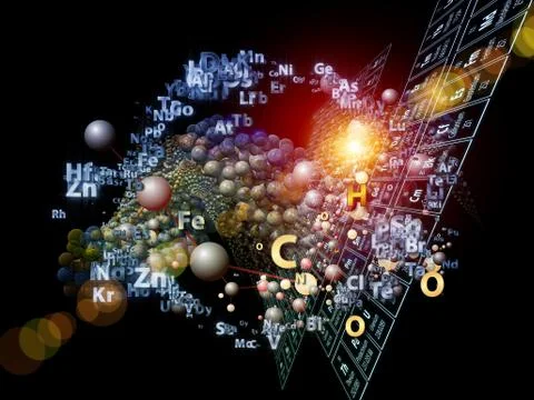 Dance of Chemical Elements Stock Illustration