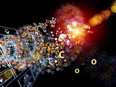 Dance of Chemical Elements Stock Illustration