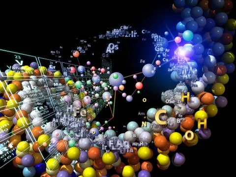 Dance of Chemical Elements Stockillustratie