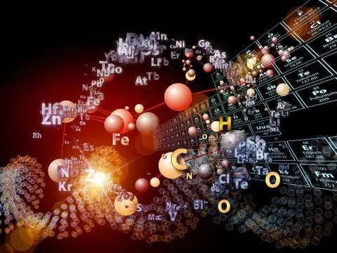 Dance of Chemical Elements Stock Illustration