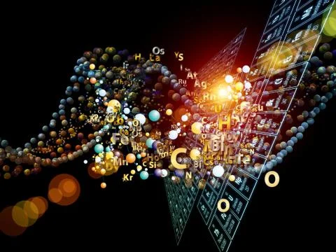 Dance of Chemical Elements Stock Illustration