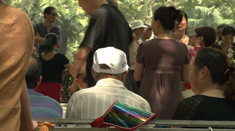 Dance class seen over pensioner's shoulder Stock Footage 37703544