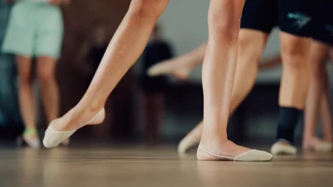 Dance classes are held in the studio, where students practice Stock Footage 342515050