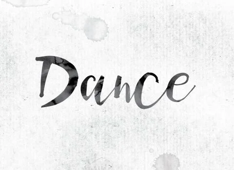 Dance Concept Painted in Ink Stock Illustration