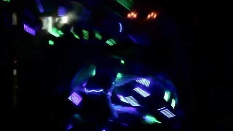 The dance in costume with backlight Stock Footage 71949027