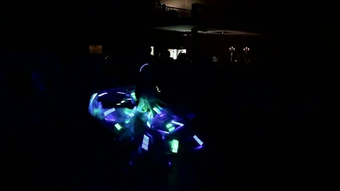 The dance in costume with backlight Stock Footage 71949148