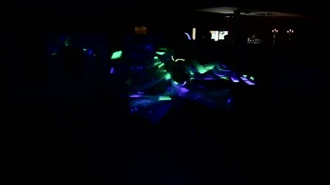 The dance in costume with backlight Stock Footage 71949247