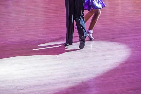 A dance couple dances at the Blackpool Dance Festival Stock Photos