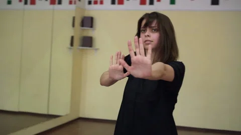 Dance. Dancer in motion. Modern dance style. The girl dancing in Contemporary Stock Footage 103350613