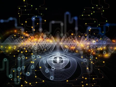 Dance of Data Transfers Stock Illustration