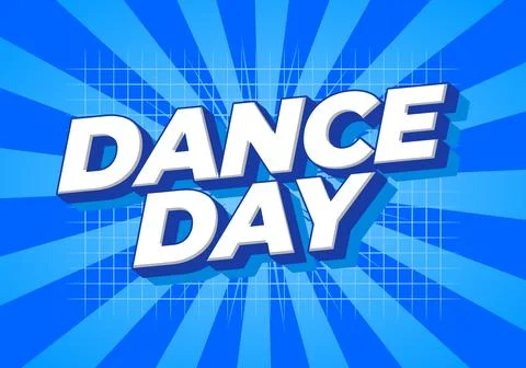 Dance day blue celebration background Stock-Illustration