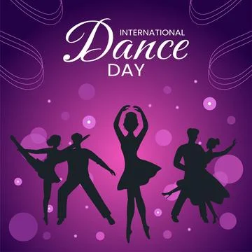 Dance Day Social Media Illustration Flat Cartoon Hand Drawn Templates Backg.. Stock Illustration