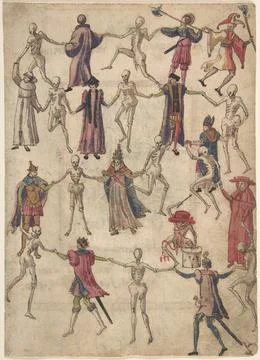 The Dance of Death 16th century Anonymous, German, 16th century German. The.. Stock Illustration