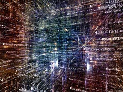 Dance of Digital World Stock Illustration