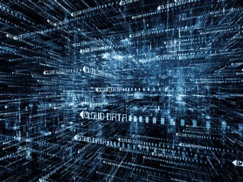 Dance of Digital World Stock Illustration