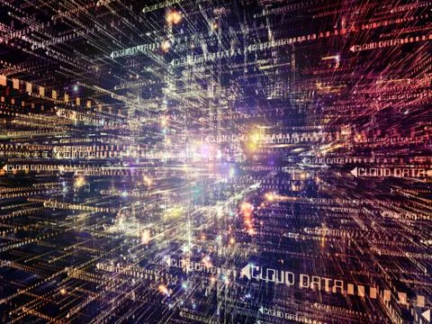 Dance of Digital World Stock Illustration