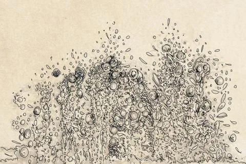 The dance of the drops Stock Illustration