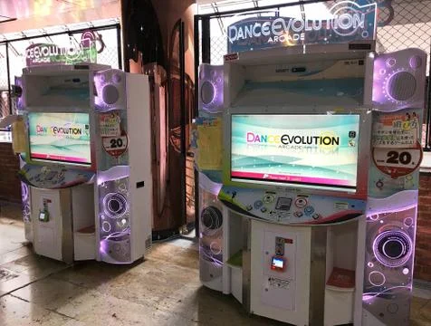 Dance Evolution arcade in MBK mall, Bangkok 스톡 사진