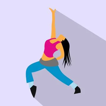 Dance flat icon Stock Illustration