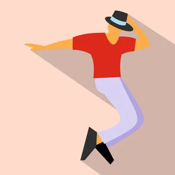 Dance flat symbol 스톡 일러스트