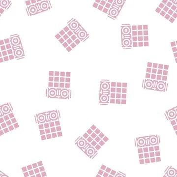 Dance floor and dj console glyph vector seamless pattern Stock Illustration
