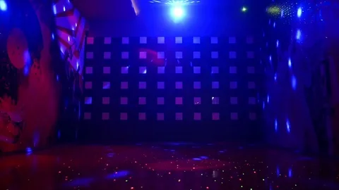 Dance Floor in a disco club Stock Footage