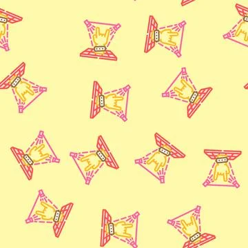 Dance floor disco party vector seamless pattern Stock Illustration