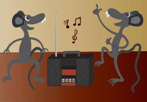 On the dance floor Stock Illustration