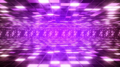 Dance Floor Light Grid Tunnel Stock-Footage 97894621