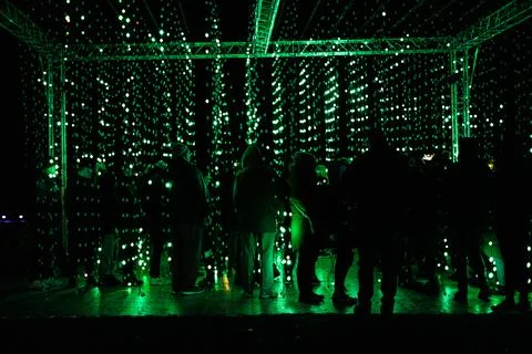 Dance floor lighting 스톡 사진