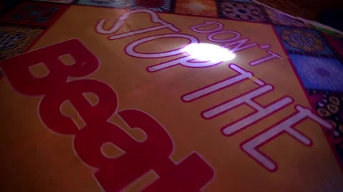 Dance floor in a party with flashing lights Stock Footage 242599253