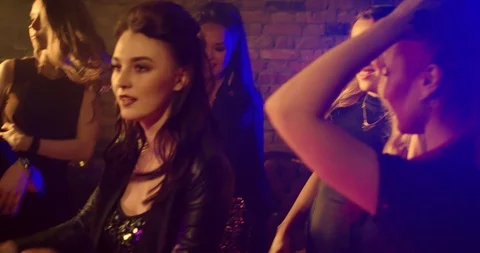 Dance Floor in Slow Motion Stock Footage 89523607