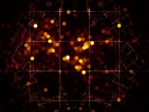 Dance of Fractal Grid Stockillustratie