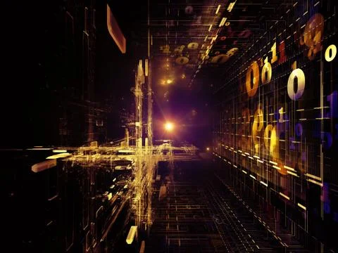 Dance of Fractal Realms Stock Illustration